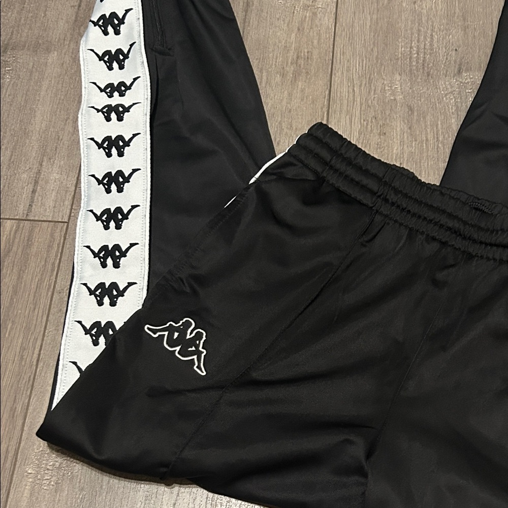 Kappa Kids Black and White Joggers